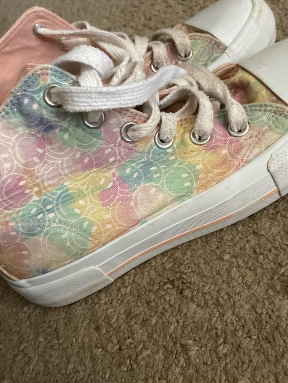 wonder nation Pastel Rainbow Canvas Low-Top Sneakers with White Trim